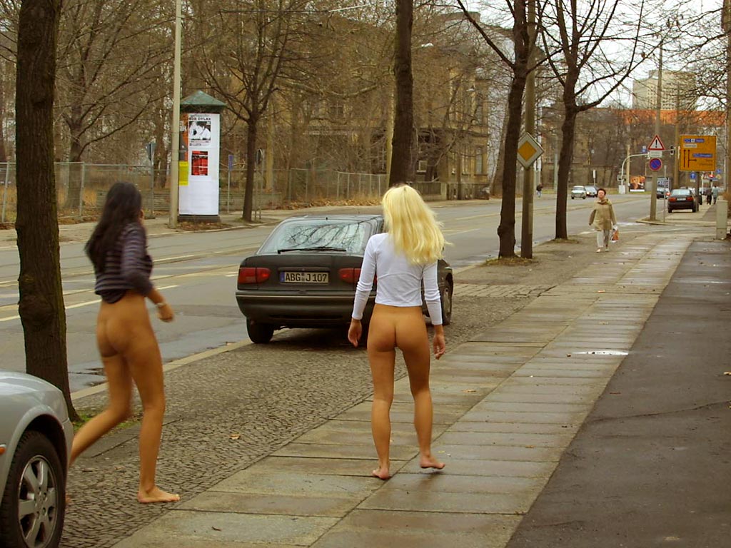 Public nude outside walk magretta dering