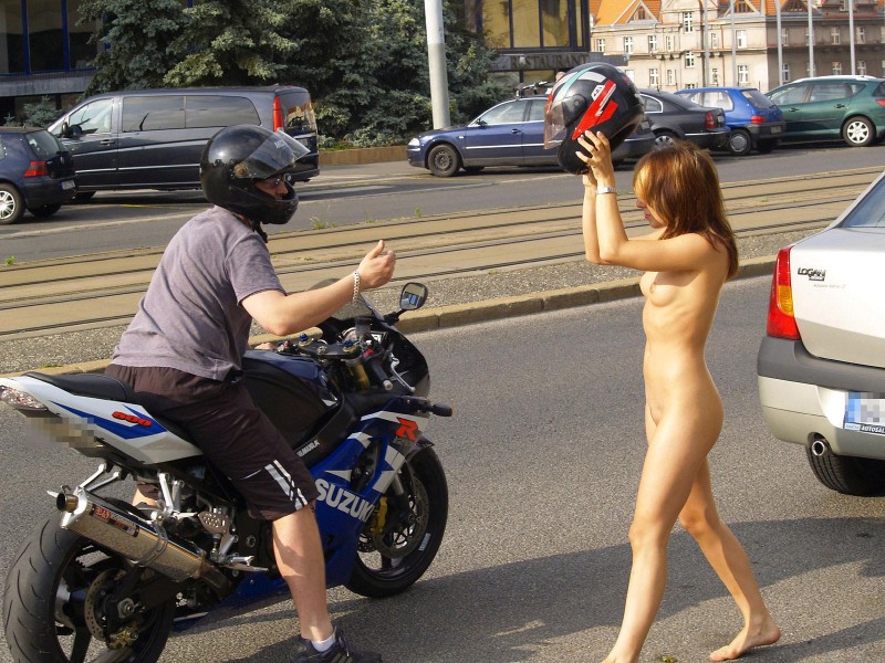 Alena Nude On Bike Redbust