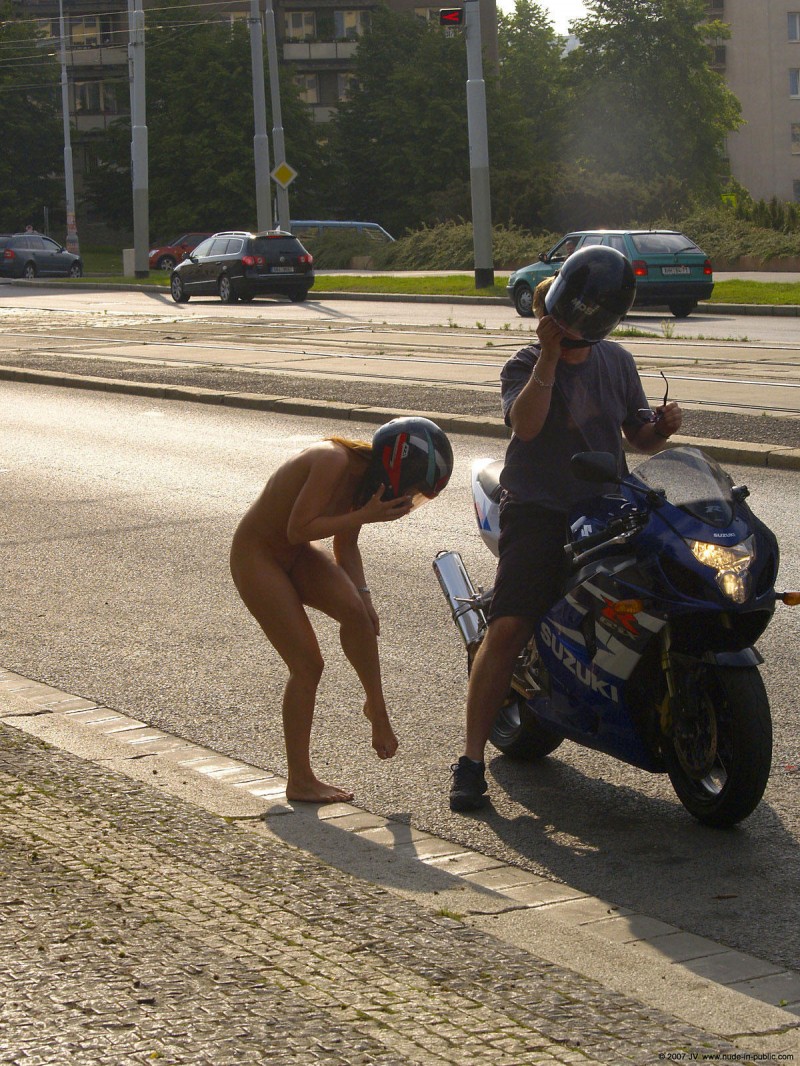 Alena Nude On Bike Redbust