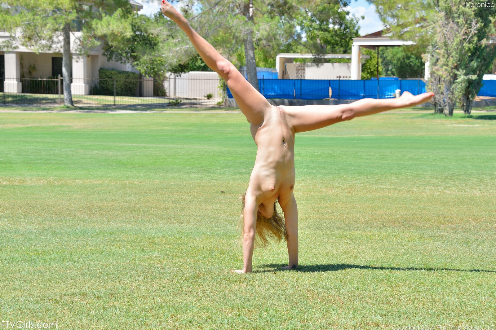 Naked handstand