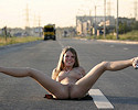 Naked on the road