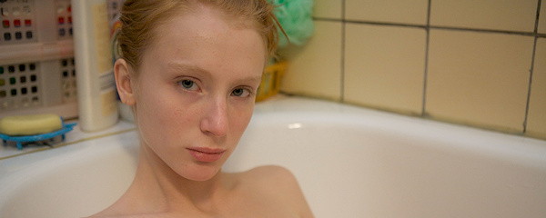 Clelia taking a bath