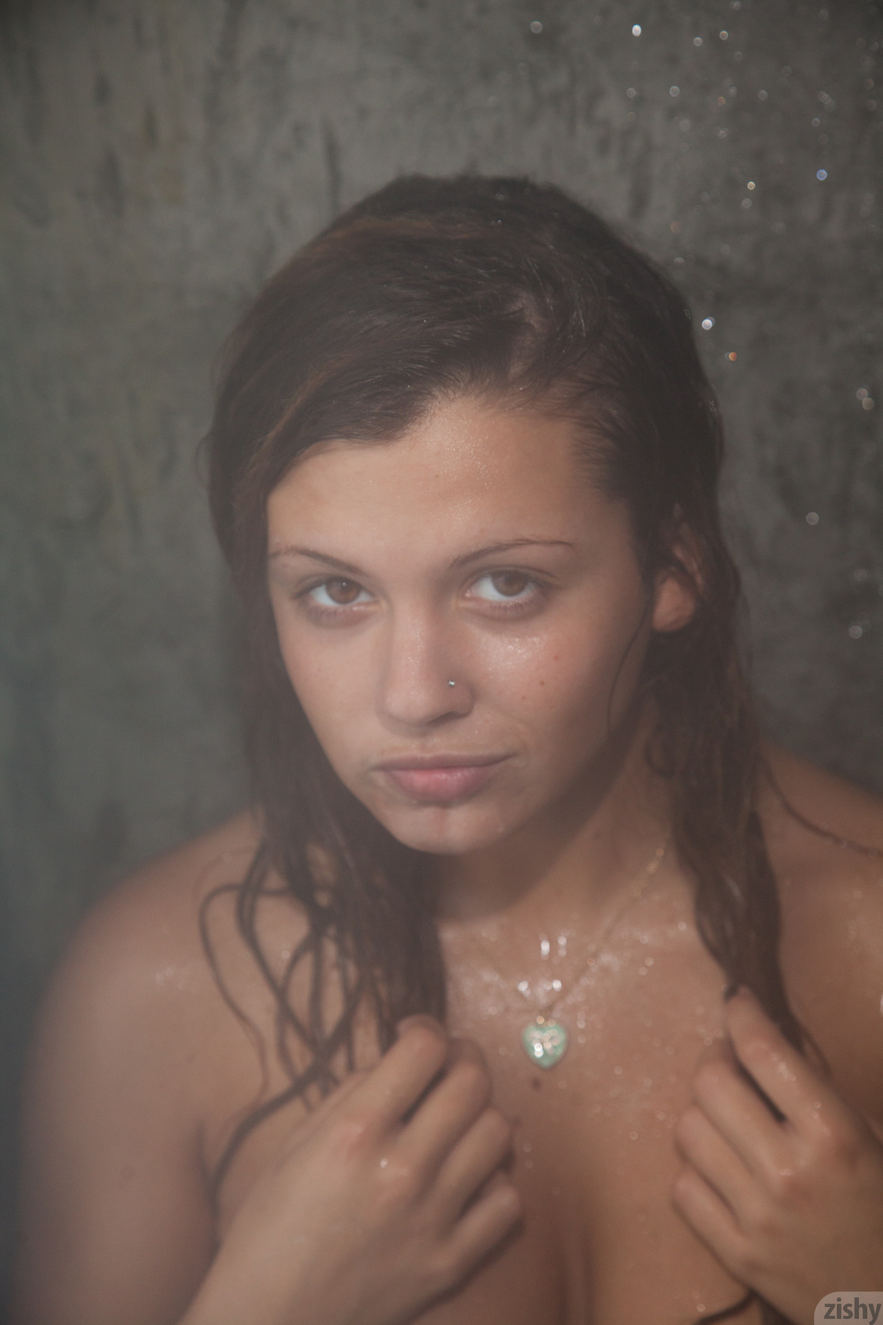 keisha grey-naked-bathroom-shower-boobs-wet-zishy-36