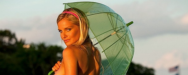 Liz Ashley naked with umbrella