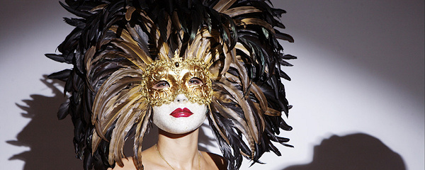Olga in carnival mask