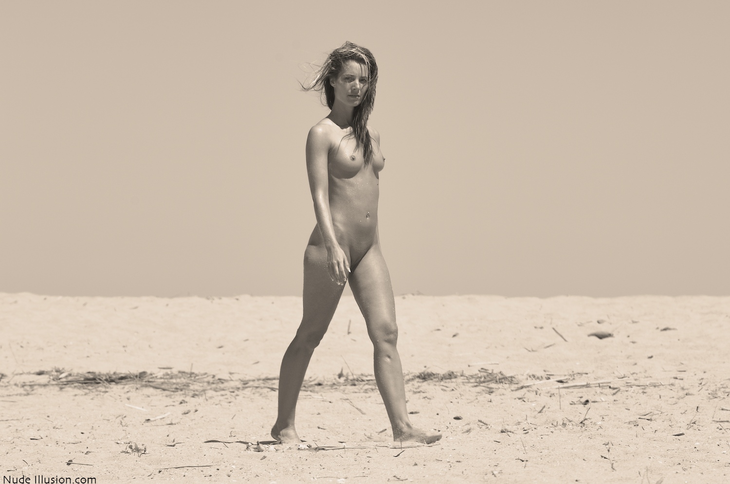 two-amateur-girls-naked-beach-black-white-photos-30