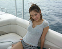 Young girl on boat