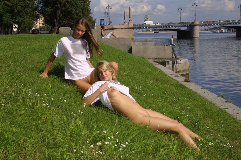 Girls by the river