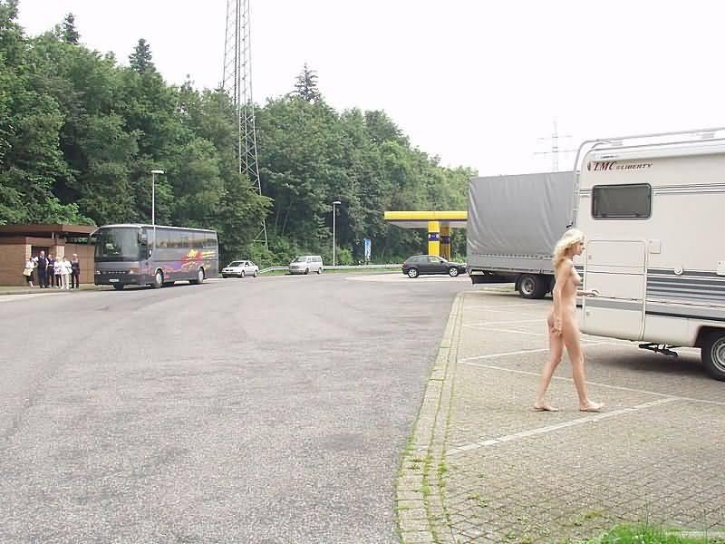 Girls nude in public