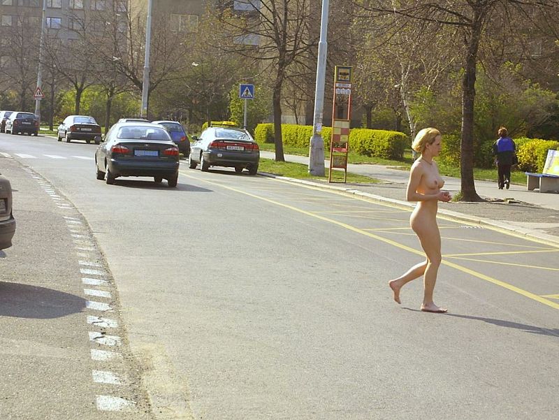 Nude in public