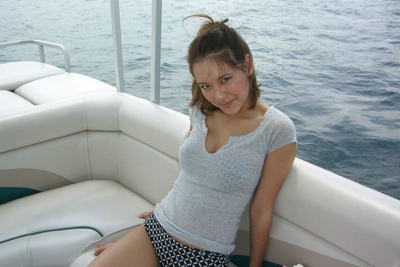 Young girl on boat
