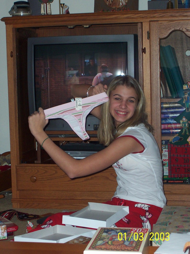 Girls having fun with their panties