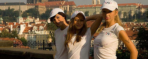 Three girls in Prague