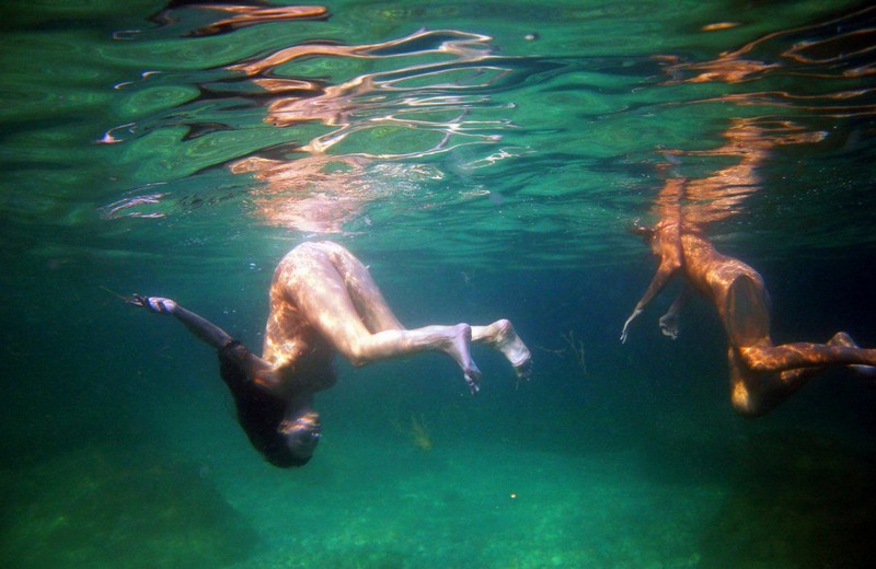 Girls under water