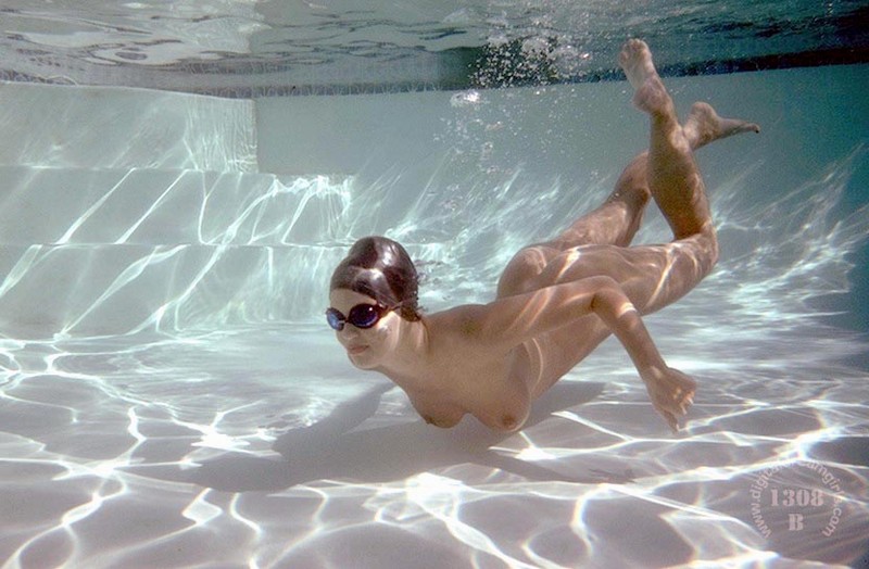 Nude underwater.